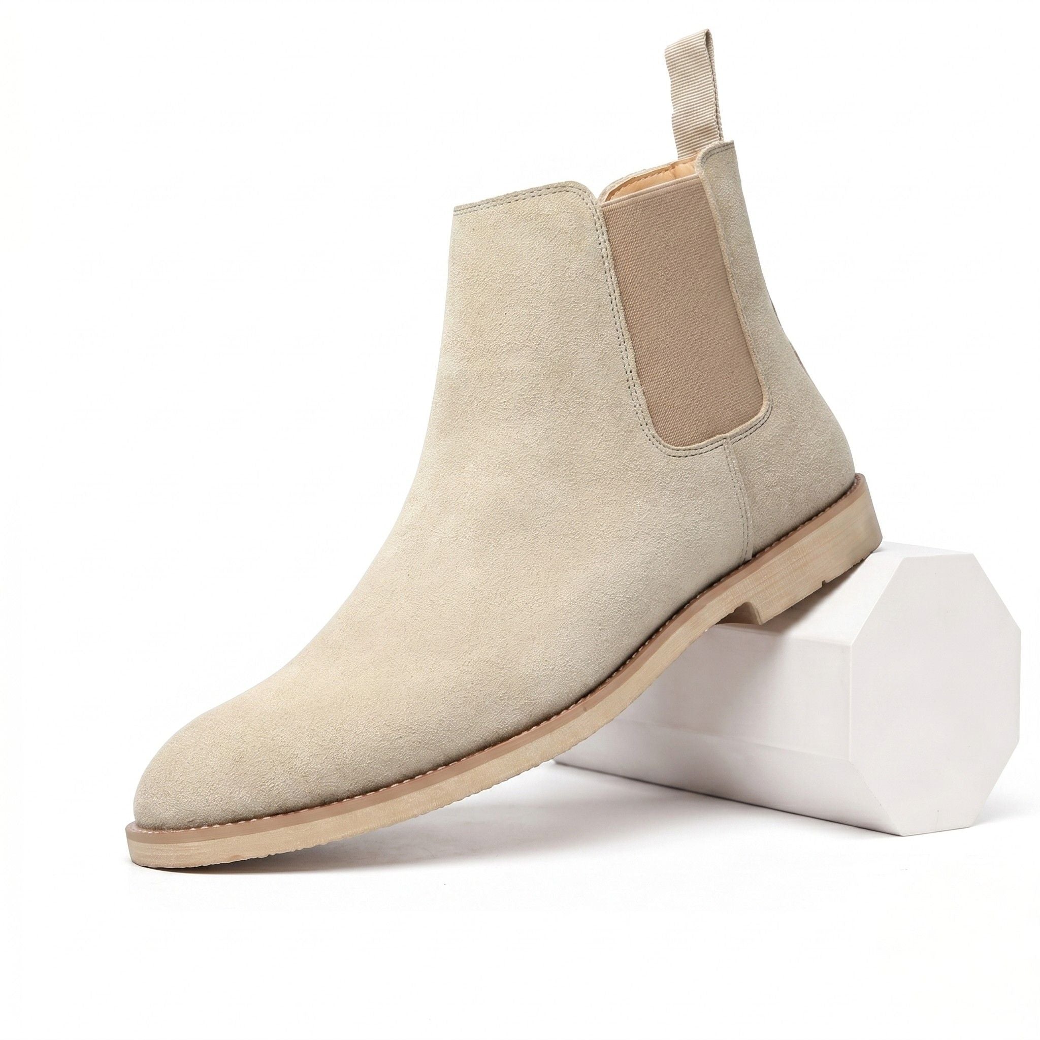 Men\'s Slip On Chelsea Boots Pull-On Ankle Boots with Elastic Side Panels Brown Men main image 4