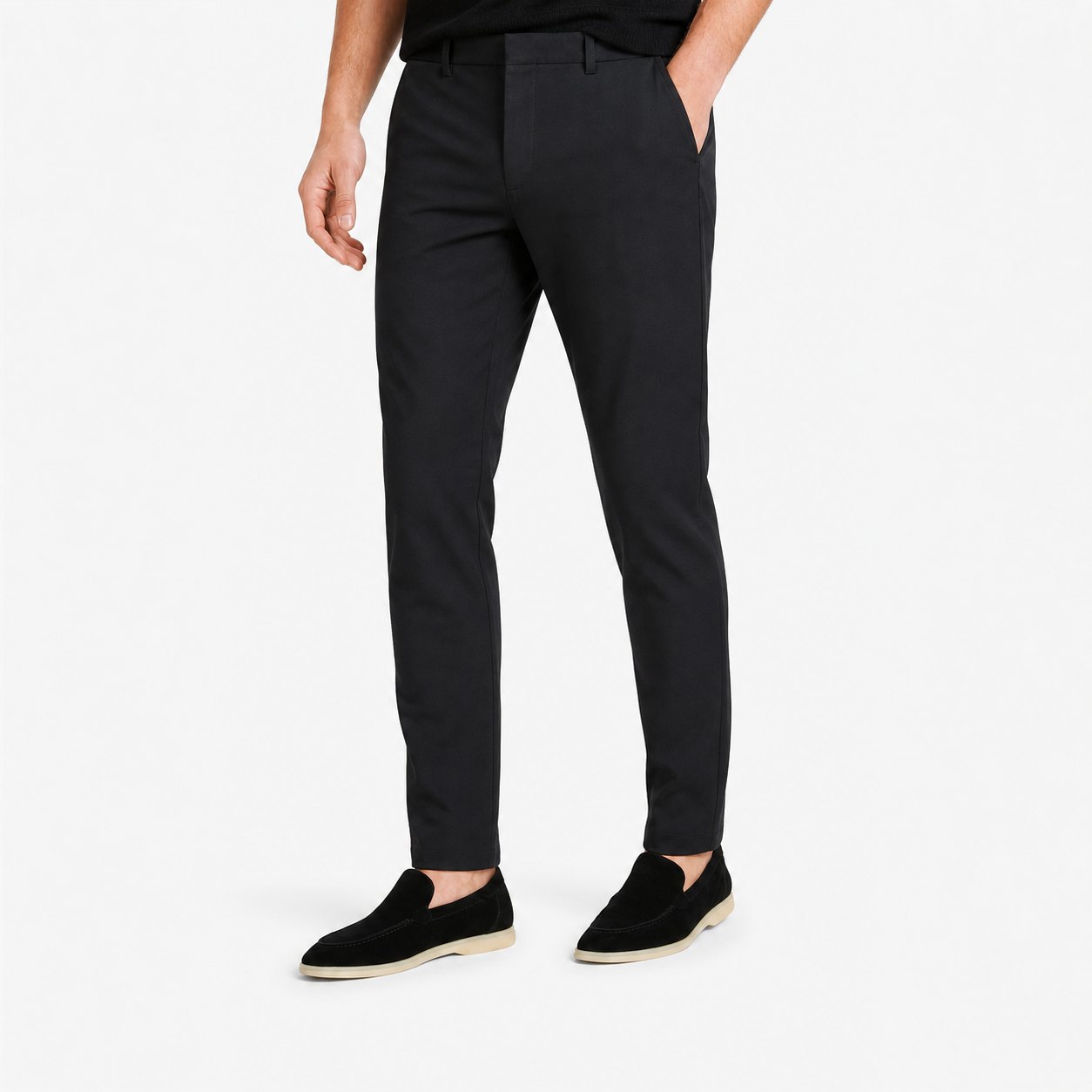 Men's Slim-Fit Tailored Trousers Flat Front