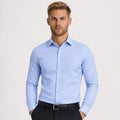 Men's Pinstripe Shirt Long-Sleeve Slim Fit