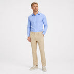 Men's Pinstripe Shirt Long-Sleeve Slim Fit