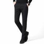 Men's Slim-Fit Tailored Trousers Flat Front