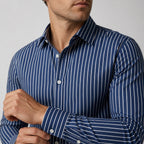 Men's Pinstripe Shirt Long-Sleeve Slim Fit
