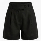 Women's High-Waist Shorts Double-Pleat Relaxed Fit