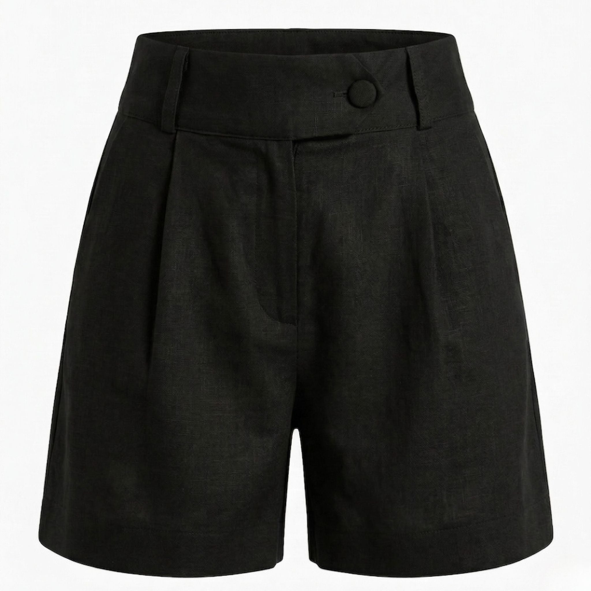 Women's High-Waist Shorts Double-Pleat Relaxed Fit