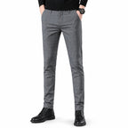 Men's Slim-Fit Tailored Trousers Flat Front