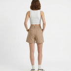 Women's High-Waist Shorts Double-Pleat Relaxed Fit