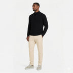 Men's Knit Cardigan Wool-Blend Zip Funnel Neck Regular Fit