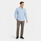 Men's Henley Shirt Long Sleeve Mandarin Collar Regular Fit