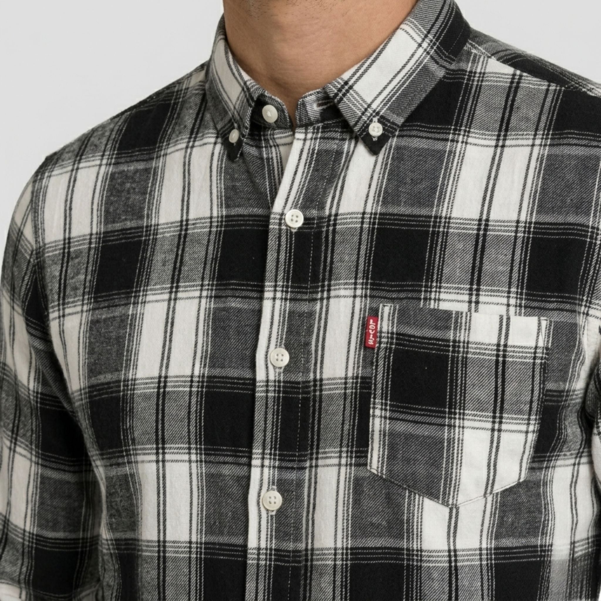Men's Long Sleeve Shirt Button-Down Collar Regular Fit