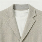 Men's Knitted Cardigan Notch Lapel Single-Button Blazer Regular Fit