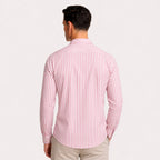 Men's Pinstripe Shirt Long-Sleeve Slim Fit