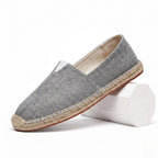Men's Linen Espadrille Loafer Slip-On Braided Jute Sole