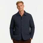 Men's Jacket Diamond Quilted Button Regular Fit