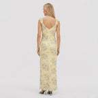 Women's Floral Maxi Dress V-Neck