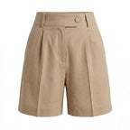Women's High-Waist Shorts Double-Pleat Relaxed Fit