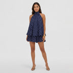 Women's Mini Dress Halter Neck Polka Dot