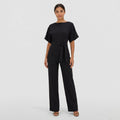 Women's Jumpsuit Tie Waist Wide Leg Relaxed Fit
