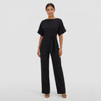 Women's Jumpsuit Tie Waist Wide Leg Relaxed Fit