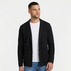 Men's Knitted Cardigan Notch Lapel Single-Button Blazer Regular Fit