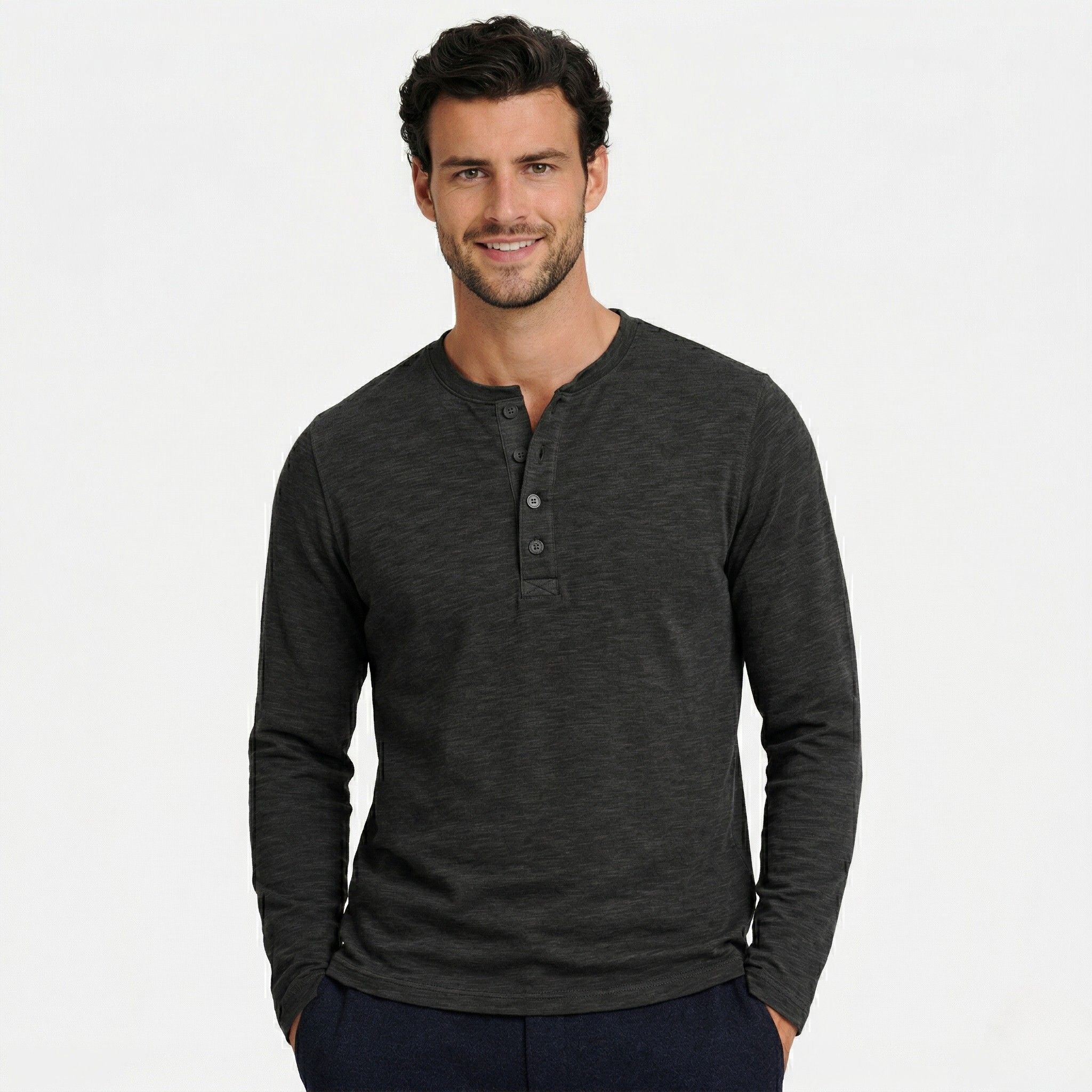 Men’s Long Sleeve Cotton T-Shirt Classic Casual Wear