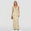 Women's Floral Maxi Dress V-Neck