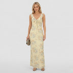 Women's Floral Maxi Dress V-Neck