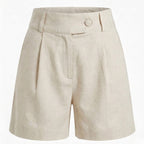 Women's High-Waist Shorts Double-Pleat Relaxed Fit