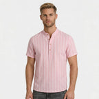 Men's Short Sleeve Shirt Striped Regular Fit