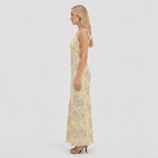 Women's Floral Maxi Dress V-Neck