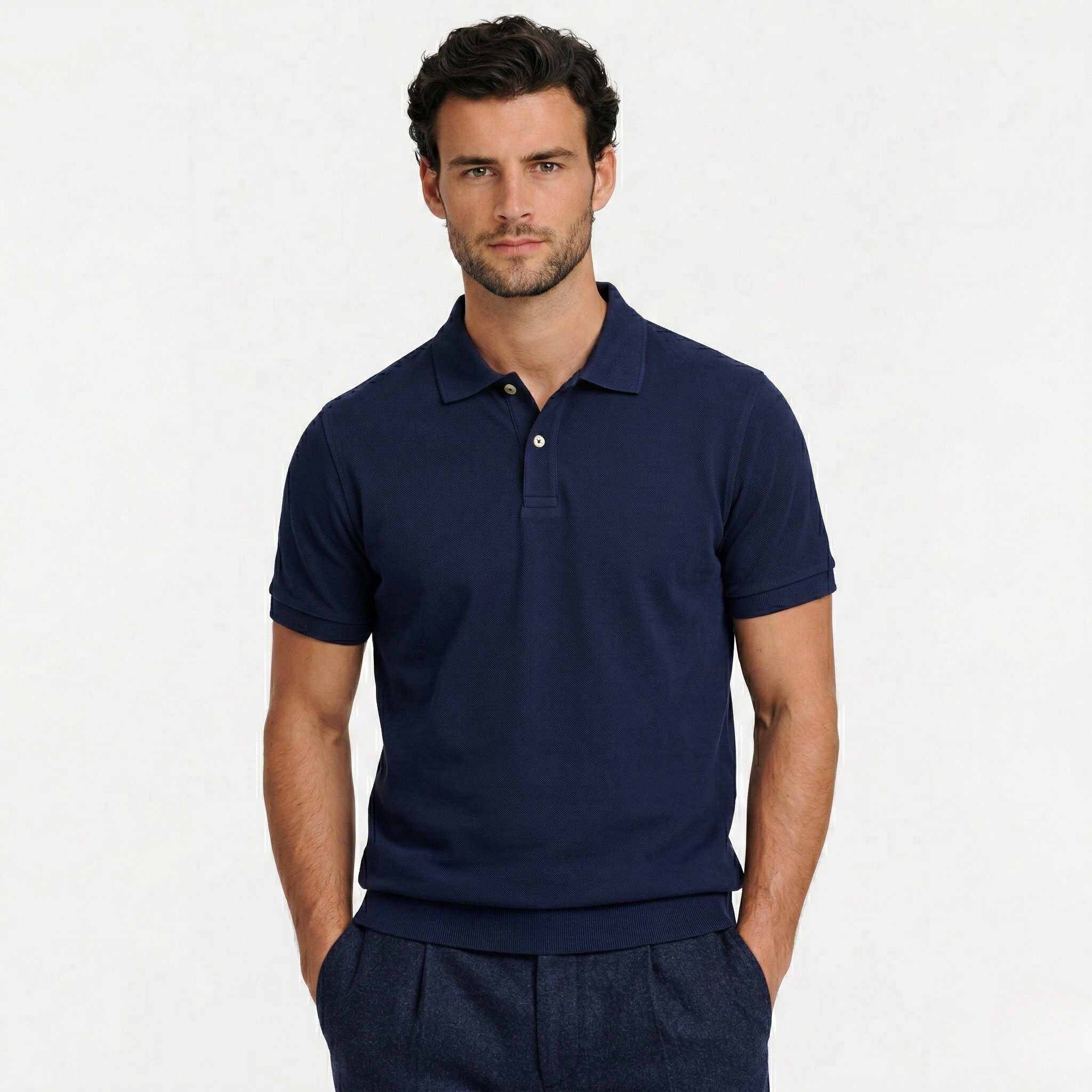Men’s Breathable Polo Shirt Comfortable Cotton Daily Outfit