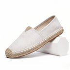 Men's Linen Espadrille Loafer Slip-On Braided Jute Sole