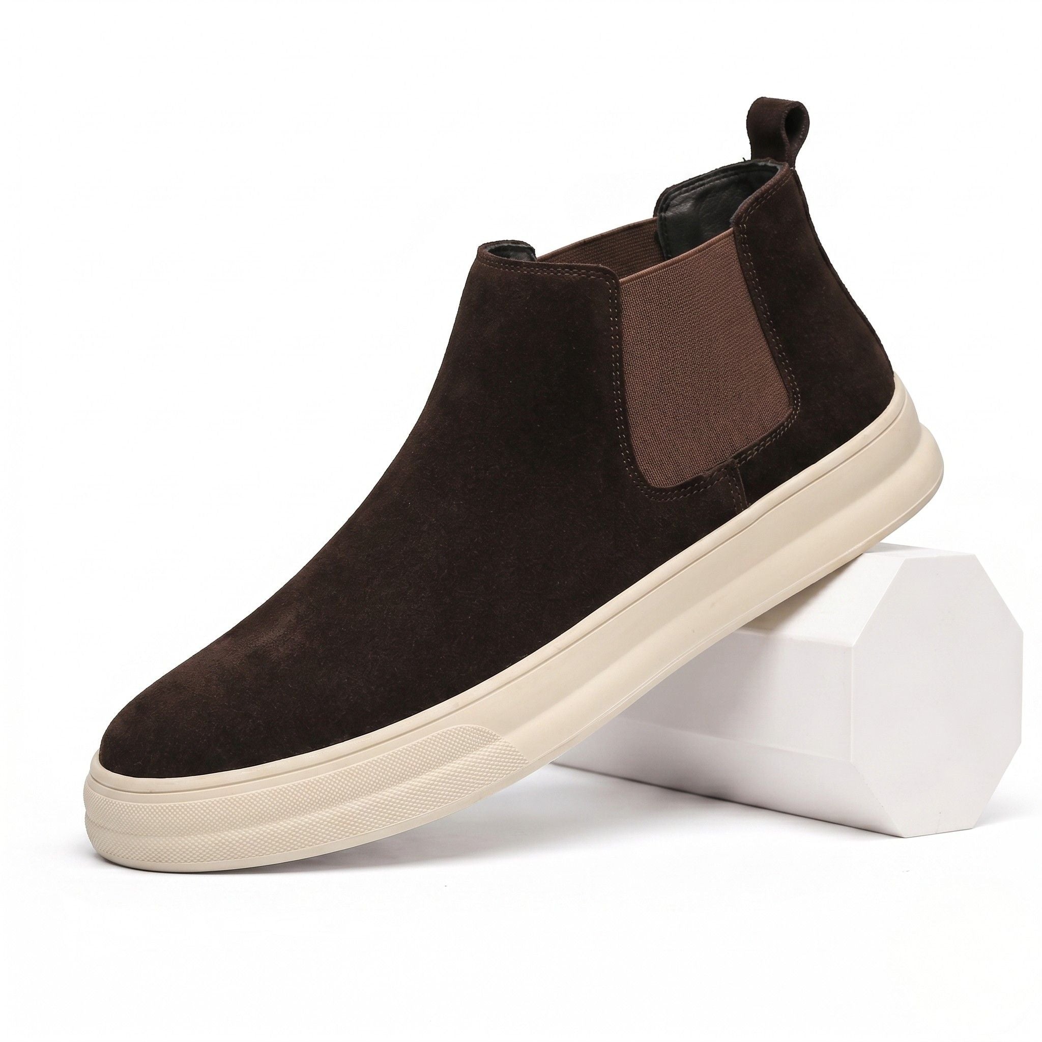 Men's Flatform Chelsea Boot Slip-On Elastic Side