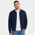 Men's Knit Cardigan Zip Ribbed Regular Fit