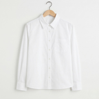 Women's Shirt Long Sleeve Point Collar Button-Down Relaxed Fit
