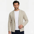 Men's Knitted Cardigan Notch Lapel Single-Button Blazer Regular Fit