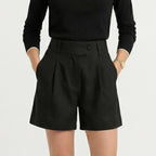 Women's High-Waist Shorts Double-Pleat Relaxed Fit
