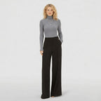 Women's Ribbed Skivvy Jumper Neck Ribbed Long Sleeve