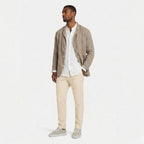 Men's Linen Jacket Notch Lapel Button-Front Blazer Relaxed Fit