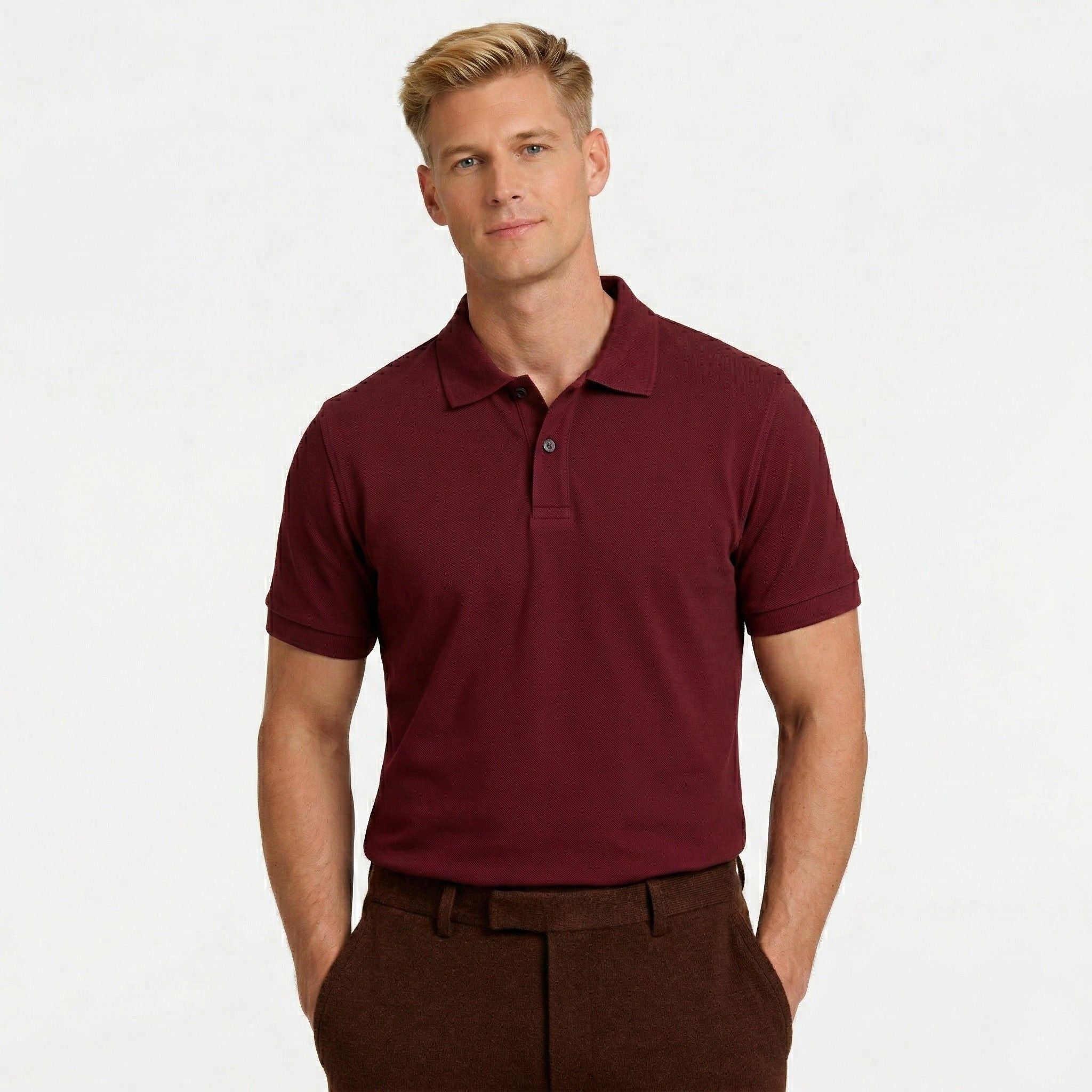 Men’s Breathable Polo Shirt Comfortable Cotton Daily Outfit
