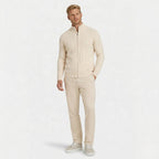 Men's Knit Jumper Cardigan Full-Zip Cable Regular Fit