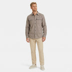 Men's Long Sleeve Overshirt Snap-Button Regular Fit