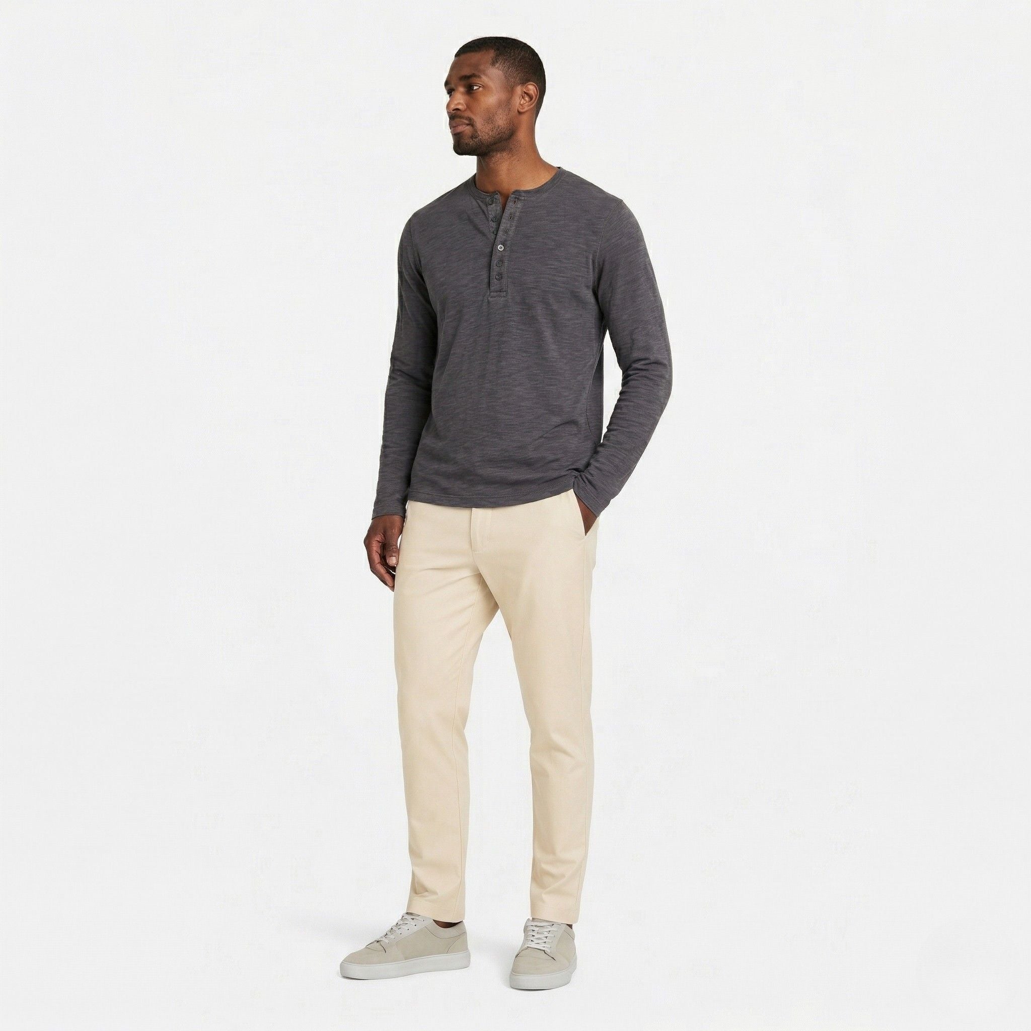 Men’s Long Sleeve Cotton T-Shirt Classic Casual Wear