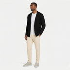 Men's Knitted Cardigan Notch Lapel Single-Button Blazer Regular Fit