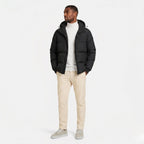 Men's Puffer Jacket Hood Zip-Up Regular Fit