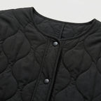 Women's Quilted Jacket Snap-Button Relaxed Fit