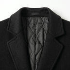 Men's Wool-Blend Overcoat Single-Breasted Notch Lapel  Tailored Fit