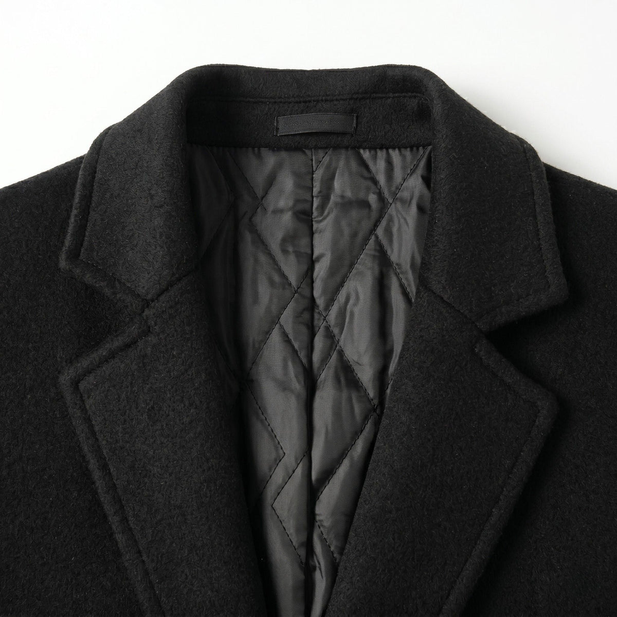 Men's Wool-Blend Overcoat Single-Breasted Notch Lapel  Tailored Fit