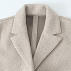 Women's Wool-Blend Coat Notch Lapel Relaxed Fit