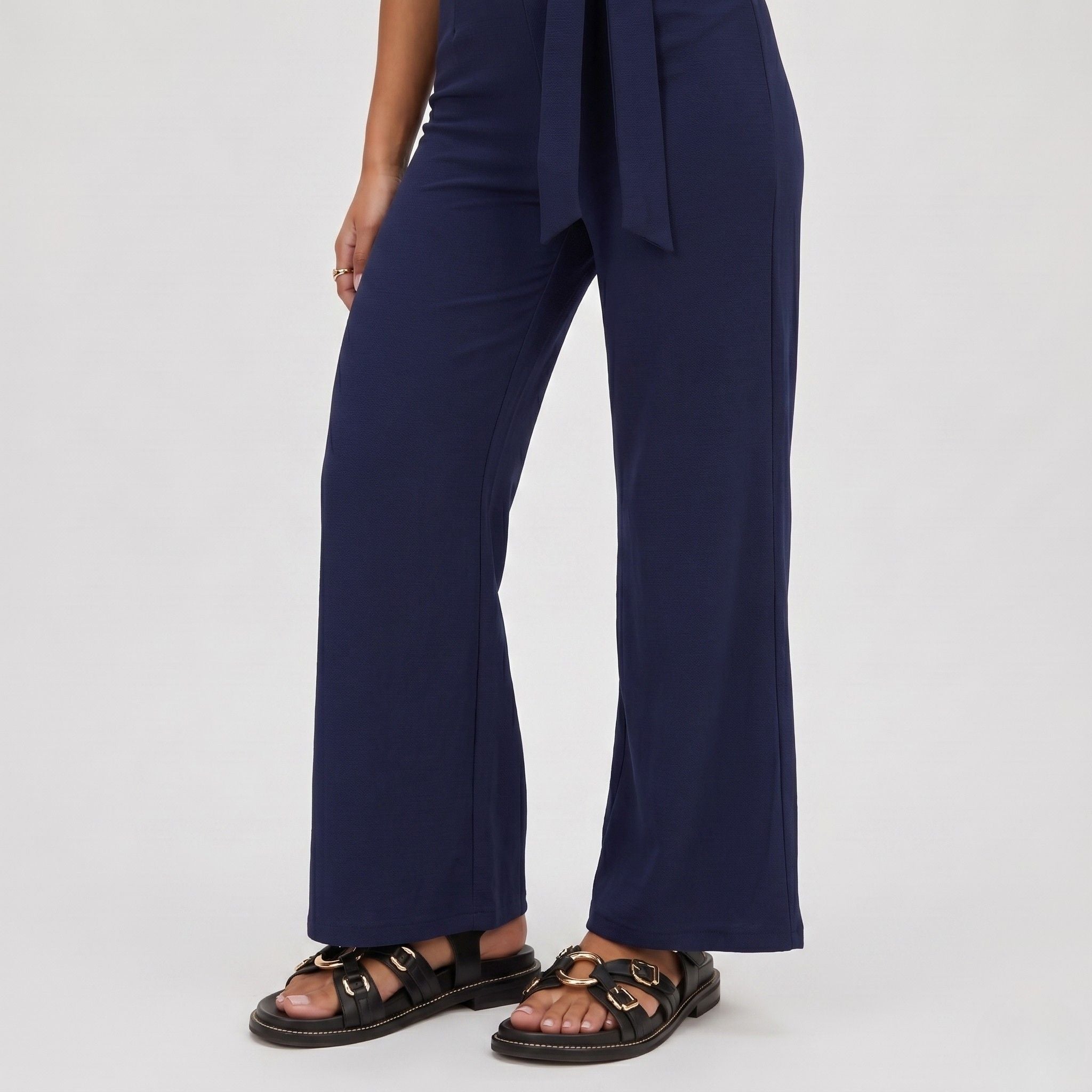 Women's Jumpsuit Tie Waist Wide Leg Relaxed Fit