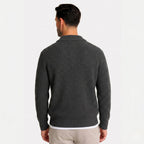 Men's Knit Polo Ribbed Quarter-Zip Relaxed Fit